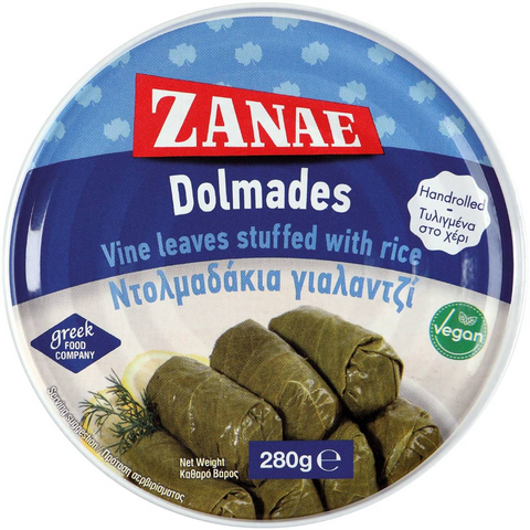 Zanae Dolmades Vine Leaves Stuffed With Rice 280g