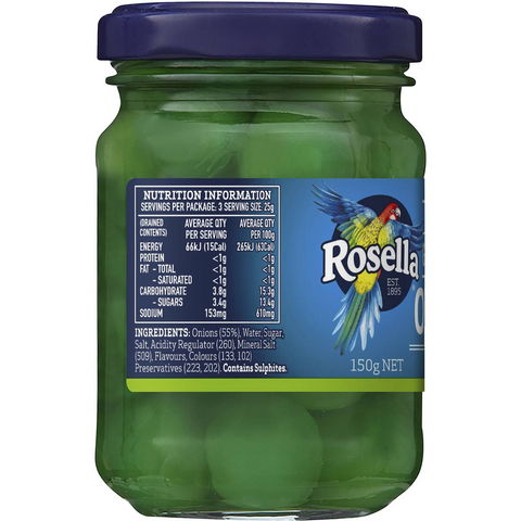 Rosella Green Cocktail Onions 150g