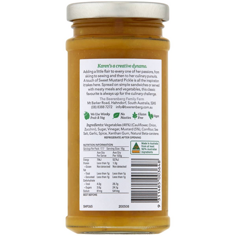 Beerenberg Sweet Mustard Pickle 265g