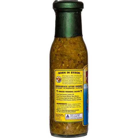 Byron Bay Chilli Co. Chilli Sauce Green Jalapeno 250ml