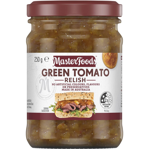 Masterfoods Relish Cafe Green Tomato 250g