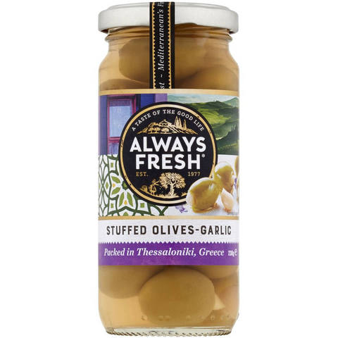 Always Fresh Garlic Olives 230g