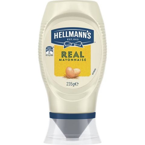 Hellmann's Real Mayonnaise Squeeze Bottle 235g