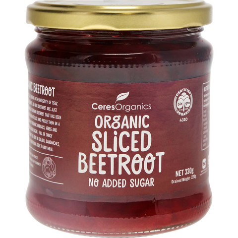 Ceres Organic Sliced Beetroot No Added Sugar 330g