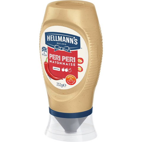 Hellmann's Peri Peri Mayonnaise Squeeze Bottle Medium 252g