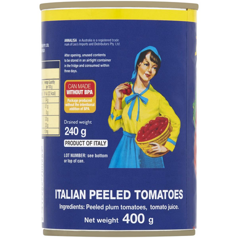 Annalisa Tomatoes Peeled 400g