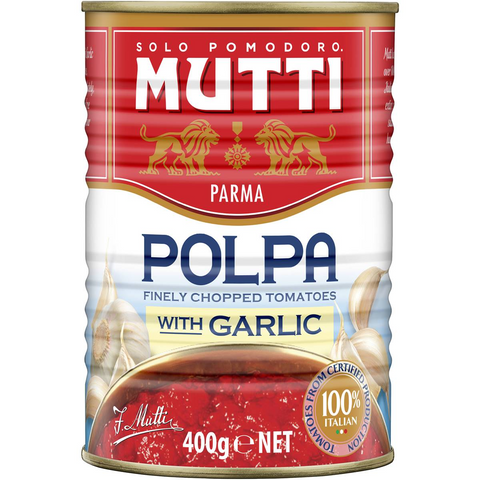 Mutti Polpa Finely Chopped Tomatoes With Garlic 400g