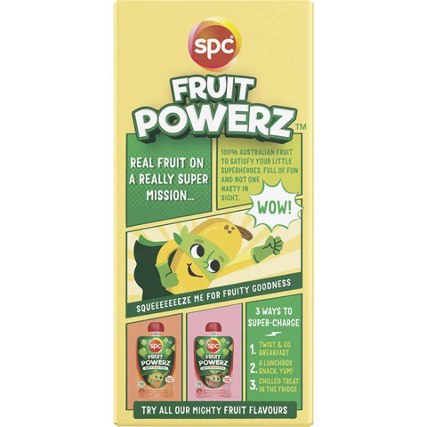 Spc Fruit Powerz Apple & Banana Puree Pouches 90g X 4 Pack