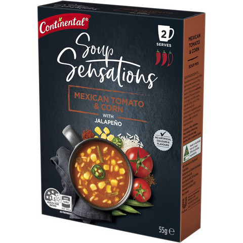 Continental Soup Sensations Mexican Tomato & Corn With Jalapeno 2 Serve 55g