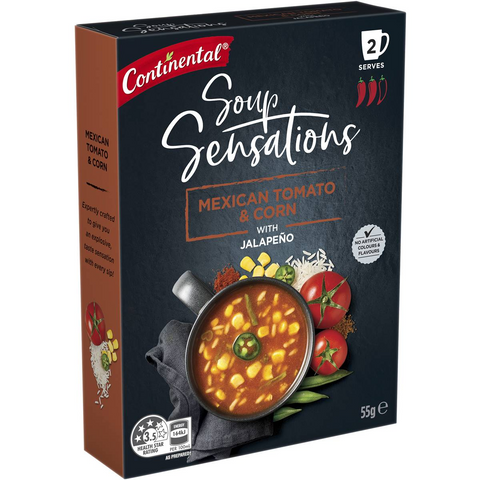 Continental Soup Sensations Mexican Tomato & Corn With Jalapeno 2 Serve 55g