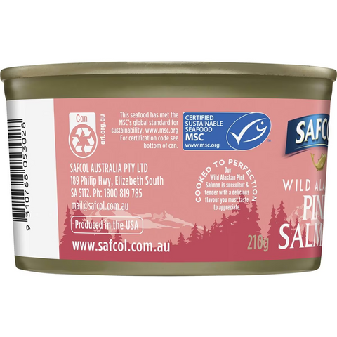 Safcol Wild Alaskan Pink Salmon 210g