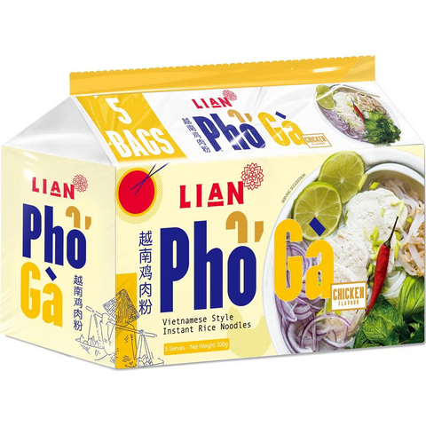 Lian Pho Ga Vietnamese Style Instant Rice Noodles Chicken 5 Pack