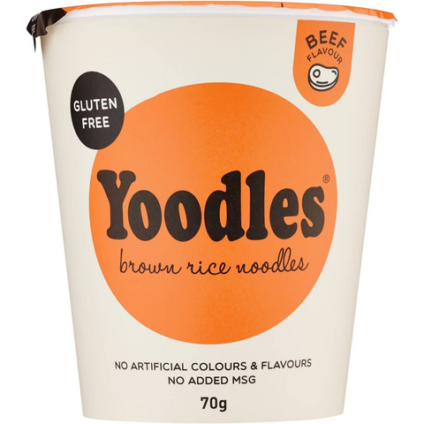 Yoodles Brown Rice Noodles Beef 70g