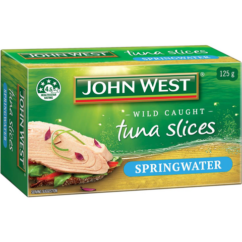 John West Wild Caught Yellowfin Tuna Slices In Springwater 125g