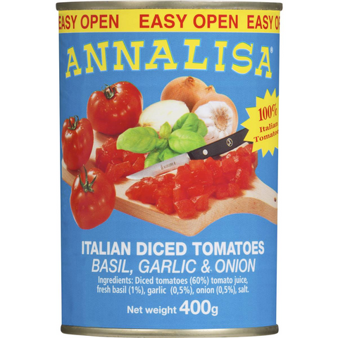 Annalisa Diced Tomatoes Garlic & Basil 400g