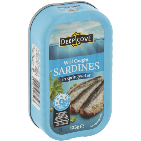 Deep Cove Sardines In Springwater 125g