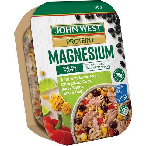 John West Protein+ Mag Tuna Bowl Brown Rice, Corn, Black Beans Chilli 170g