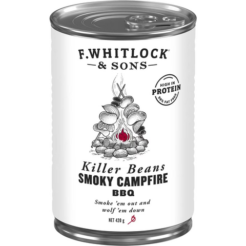 F. Whitlock & Sons Killer Baked Beans Smokey Campfire Bbq 420g