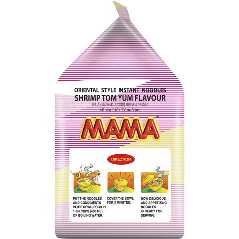 Mama Shrimp (tom Yum) Instant Noodles 90g X5 Pack