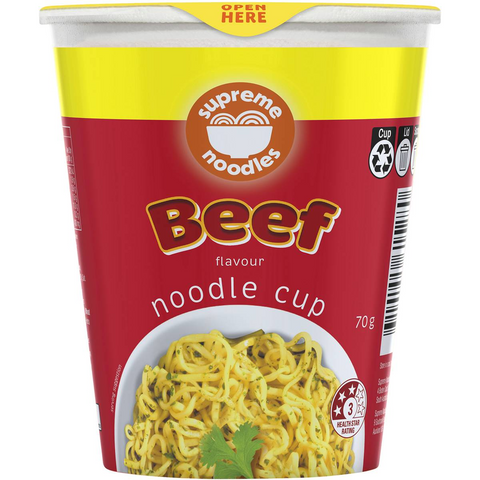 Supreme Noodles Cup Beef Flavour 70g