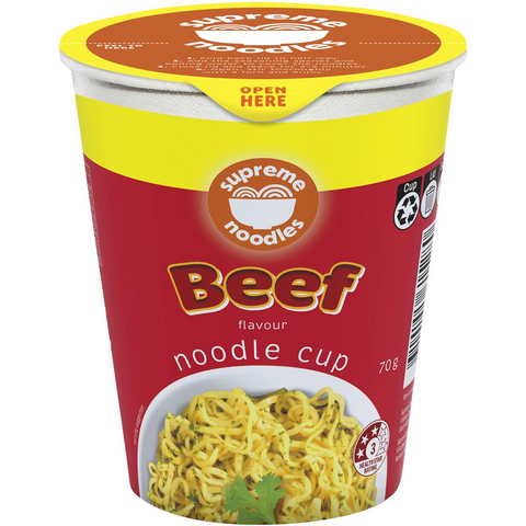 Supreme Noodles Cup Beef Flavour 70g