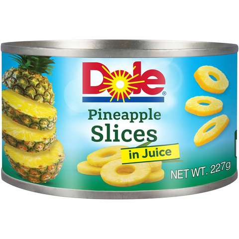 Dole Premium Tropical Pineapple Slices In Juice 227g