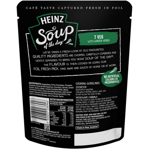 Heinz Soup Of The Day 7 Veg With Garden Herbs Soup Pouch 430g