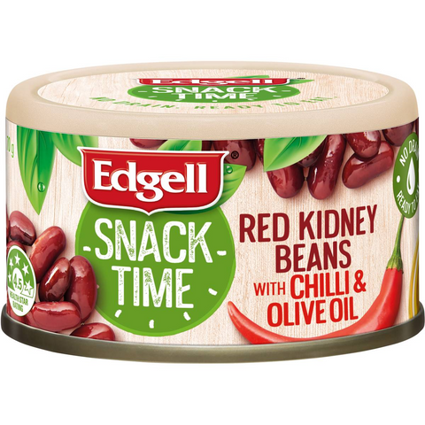 Edgell Snack Time Red Kidney Beans Salad Topper With Chilli 70g