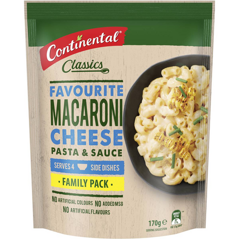 Continental Classics Pasta & Sauce Macaroni Cheese Family Pack 170g