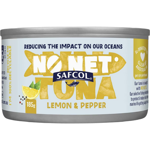 Safcol No Nets Tuna Lemon & Pepper 185g