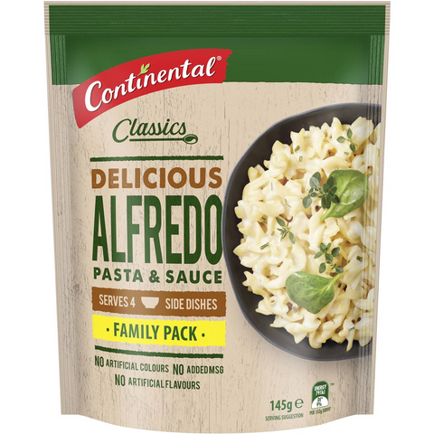 Continental Classics Pasta & Sauce Alfredo Family Pack 145g