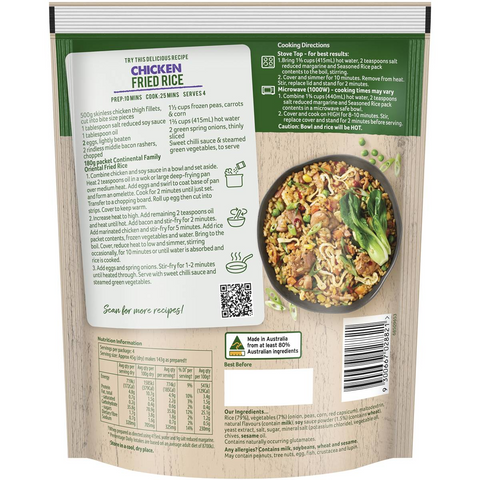 Continental Classics Fried Rice Oriental Family Pack 180g