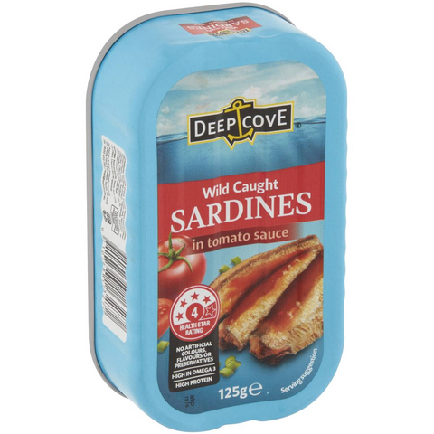 Deep Cove Sardines In Tomato Sauce 125g