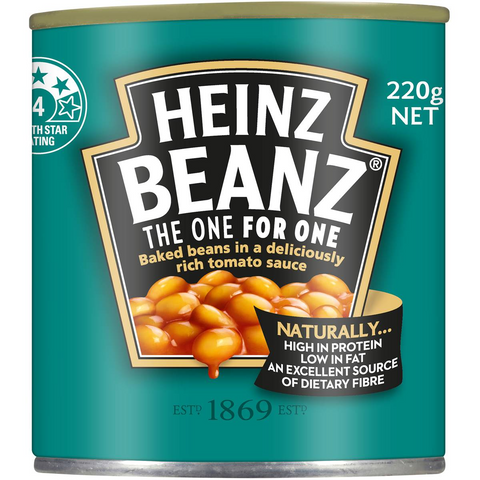 Heinz Baked Beans Tinned Beans In Tomato Sauce Breakfast 220g