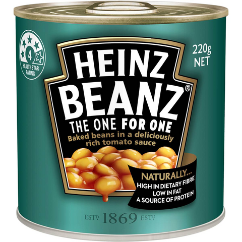 Heinz Baked Beans Tinned Beans In Tomato Sauce Breakfast 220g