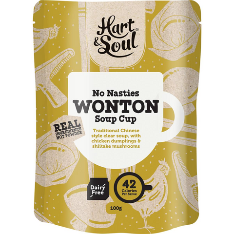 Hart & Soul All Natural Wonton Soup Cup 100g