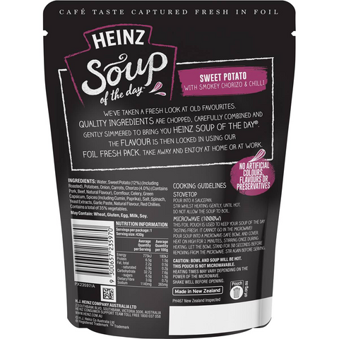 Heinz Soup Of The Day Sweet Potato W/ Smokey Chorizo 430g