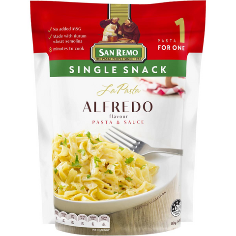 San Remo La Pasta Alfredo Single Snack 80g