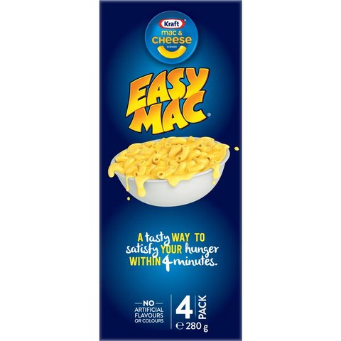 Kraft Easy Mac & Cheese Macaroni Pasta Classic Cheese Box 280g