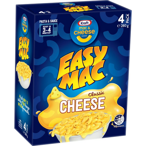 Kraft Easy Mac & Cheese Macaroni Pasta Classic Cheese Box 280g