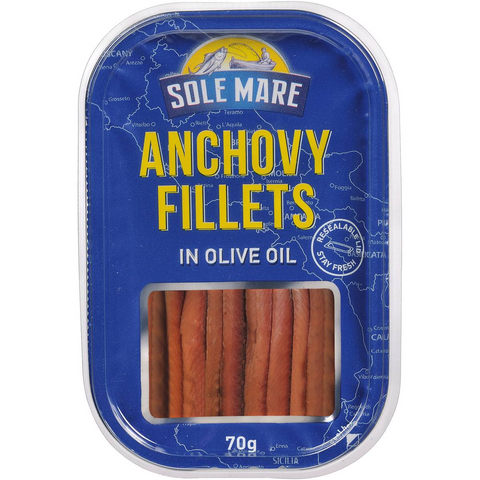 Sole Mare Anchovy Fillets In Olive Oil 70g