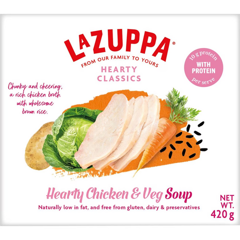 La Zuppa Microwave Soup Chicken Veg & Wholegrain 420g