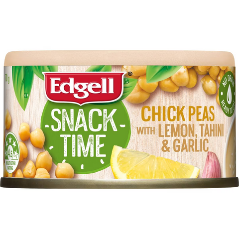 Edgell Snack Time Chickpeas With Lemon, Tahini & Garlic 70g