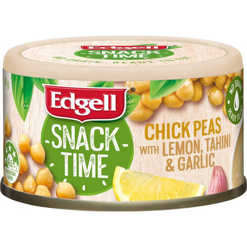 Edgell Snack Time Chickpeas With Lemon, Tahini & Garlic 70g