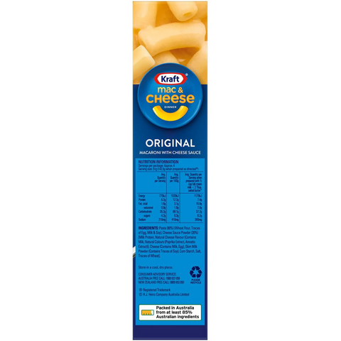 Kraft Mac & Cheese Macaroni Pasta Original 205g