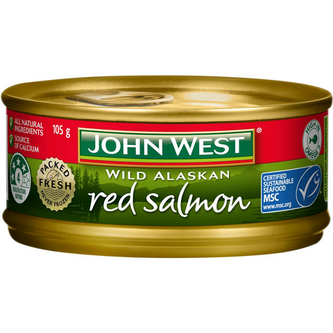 John West Fresh Packed Wild Alaskan Red Salmon 105g