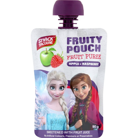 Snacktacular Fruit Pouch Apple & Raspberry Puree 90g X 5 Pack