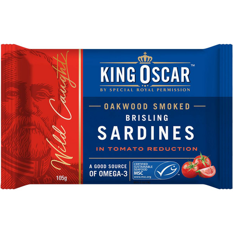 King Oscar Sardines Tomato Sauce Single Layer 105g