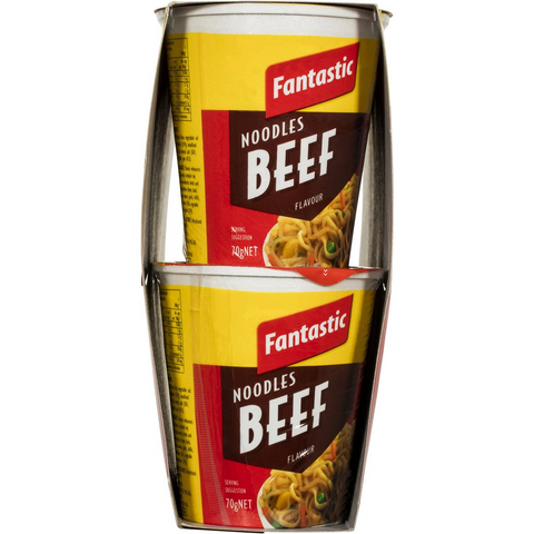 Fantastic Cup Noodles Beef 6 Pack