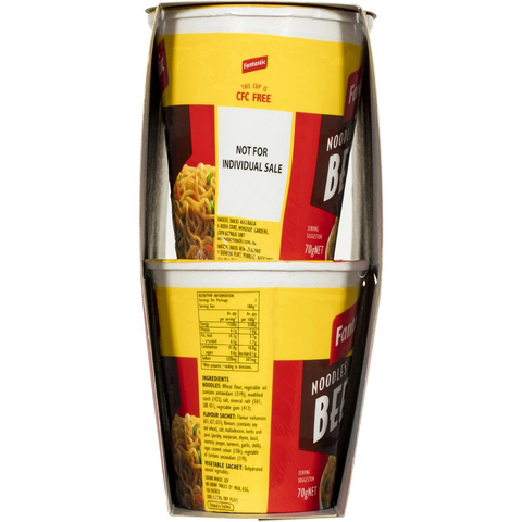 Fantastic Cup Noodles Beef 6 Pack